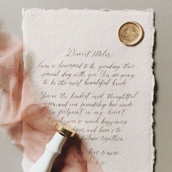 Обмен письмами в свадебный день
